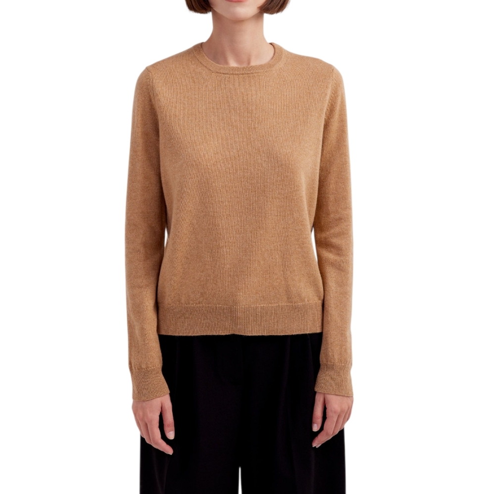 Club Monaco Tan Crew Nnnnm. Mmmmnnneck Wool Blend Knitted Sweater Womens Size XS